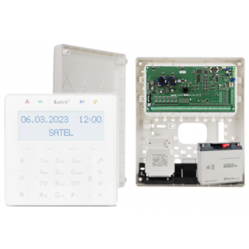ZESTAW ALARMOWY SATEL INTEGRA 256 PLUS + INT-KSG2R-W + OPU-3P + AWT800 + 17Ah